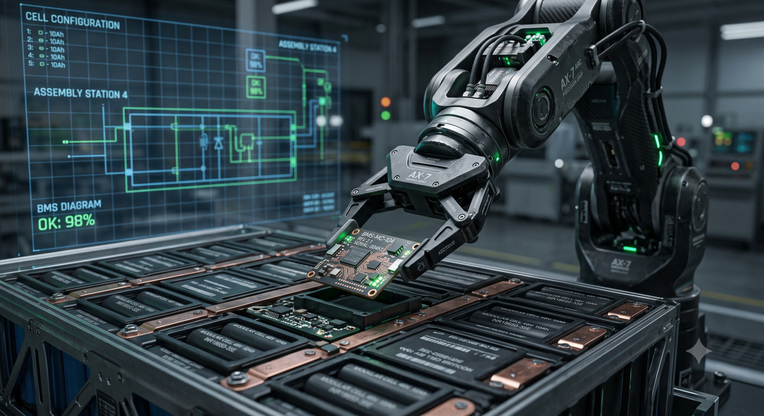 Robotic precision assembly and testing on Sukoya’s battery manufacturing line